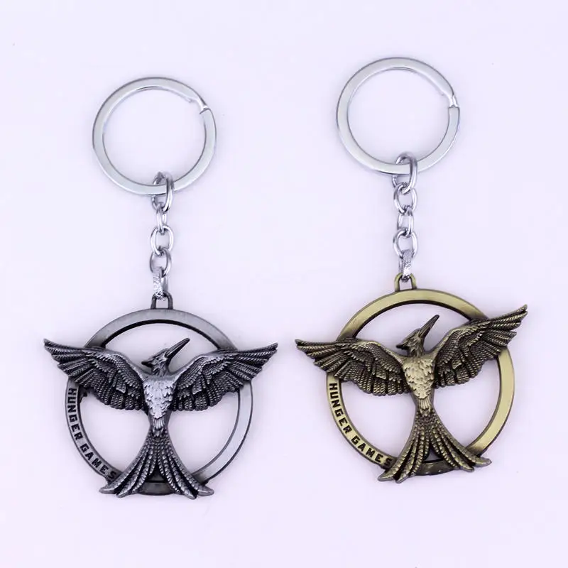 Vintage Zinc Alloy Silver Ancient Bronze Ridiculed Bird Double-Sided Logo Keychain For Women Men Key Ring | Украшения и