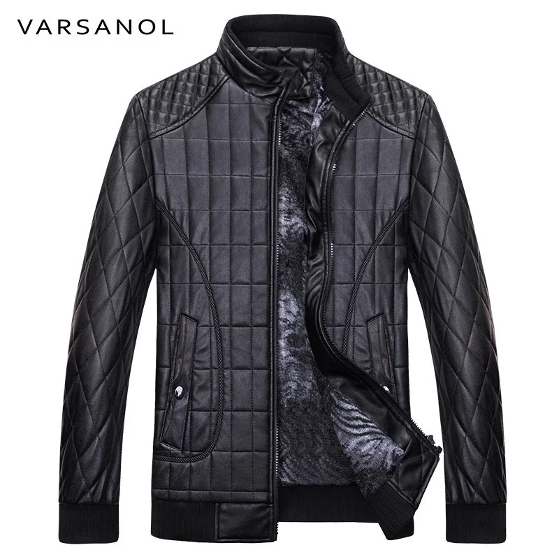 Varsanol Brand Mens Jackets Long Sleeve Warm Thick Bomber Jackets Zipper With Pocket Leather Jackets Slim Coat Drop Shipping New
Varsanol Brand Mens Jackets Long Sleeve Warm Thick Bomber Jackets Zipper With Pocket Leather Jackets Slim Coat Drop Shipping New