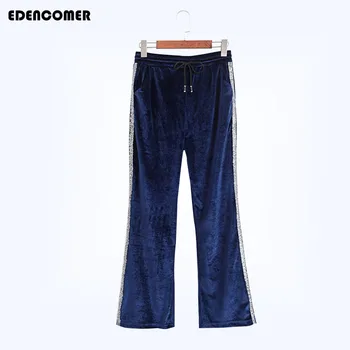 Plus Size Women Pleuche Flare Pants 2019 Autumn Cotton Korean Loose Wide Leg Sequins High Waist Women's Casual Pant 3XL 4XL
Plus Size Women Pleuche Flare Pants 2019 Autumn Cotton Korean Loose Wide Leg Sequins High Waist Women's Casual Pant 3XL 4XL