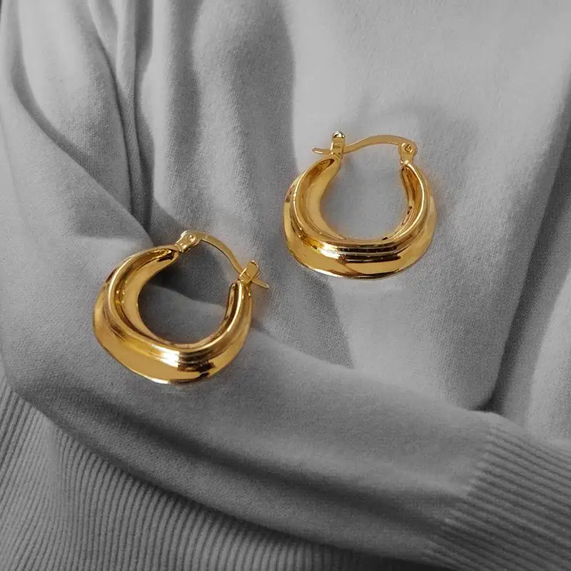 HUANZHI Classic Chic Gold Color Metal Geometric Round Personality Hyperbole Hoop Earrings for Women Girls Party Travel Jewelry
HUANZHI Classic Chic Gold Color Metal Geometric Round Personality Hyperbole Hoop Earrings for Women Girls Party Travel Jewelry