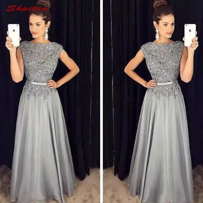 silver grey dress for wedding