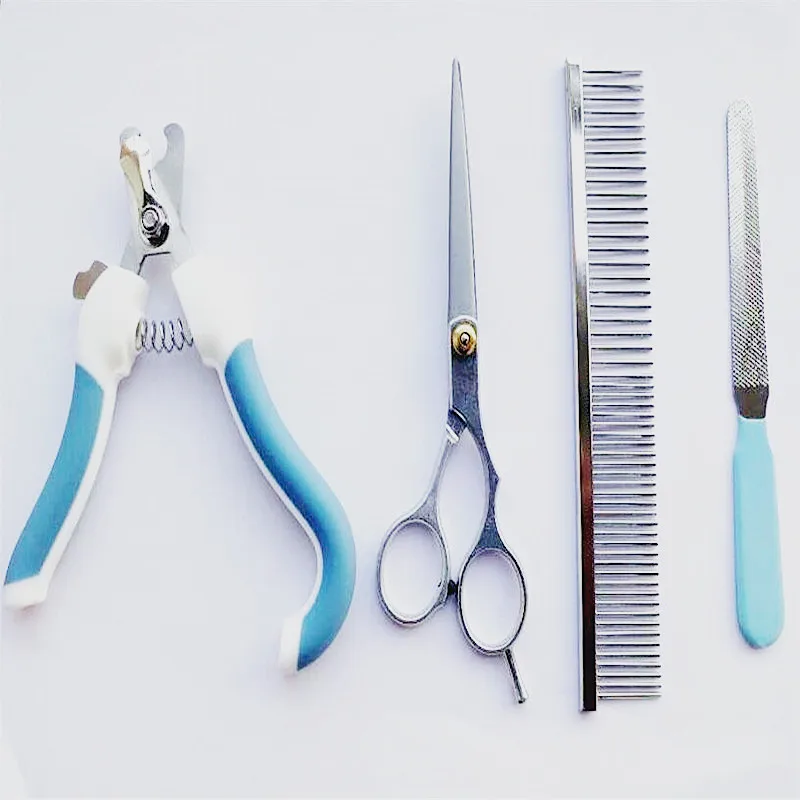 (4pcs/set)Pet Grooming Accessories Dog Nail Clippers Cutting Scissor Comb Nail File Care Tools Products For Cat Dog Pets
(4pcs/set)Pet Grooming Accessories Dog Nail Clippers Cutting Scissor Comb Nail File Care Tools Products For Cat Dog Pets