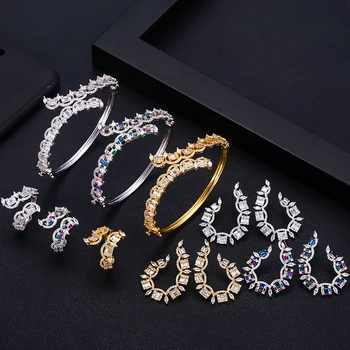 Accking Fashion Luxury AAA Cubic Zirconia Women Bracelet Bangle And Ring Earring Set with free shipping
Accking Fashion Luxury AAA Cubic Zirconia Women Bracelet Bangle And Ring Earring Set with free shipping