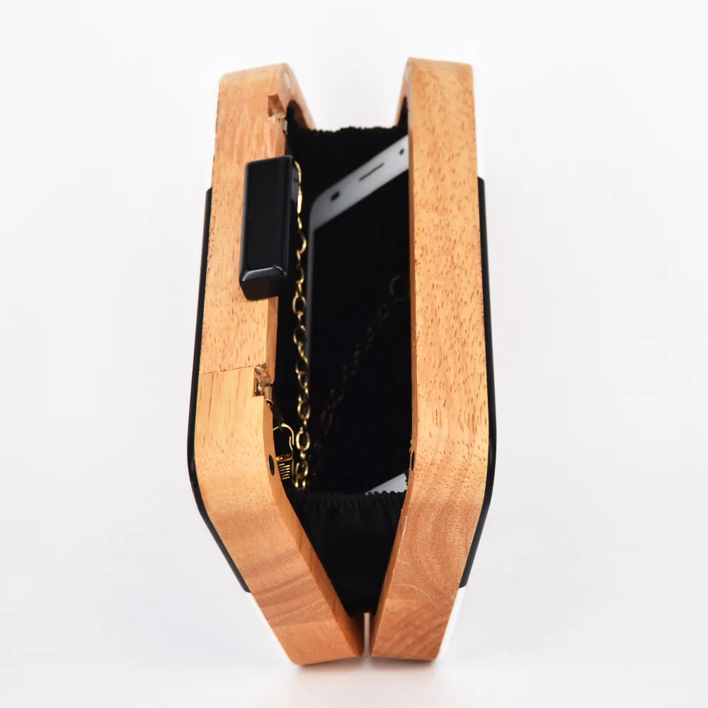 Wood Design evening ladies party clutch Wood Design evening ladies party clutch