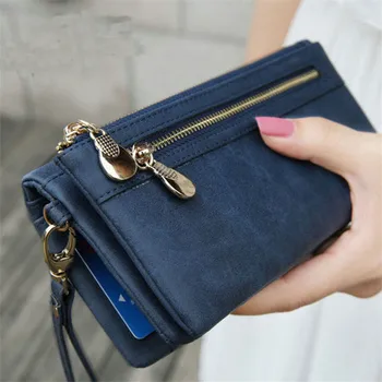 Fashion Women Wallets Dull Polish Leather Wallet Double Zipper Day Clutch Purse Wristlet Portefeuille Handbags Carteira Feminina
Fashion Women Wallets Dull Polish Leather Wallet Double Zipper Day Clutch Purse Wristlet Portefeuille Handbags Carteira Feminina