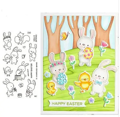 Rabbit Transparent Clear Stamps match metal cutting die for DIY scrapbooking/photo album Decorative Cutting Stencil
Rabbit Transparent Clear Stamps match metal cutting die for DIY scrapbooking/photo album Decorative Cutting Stencil
