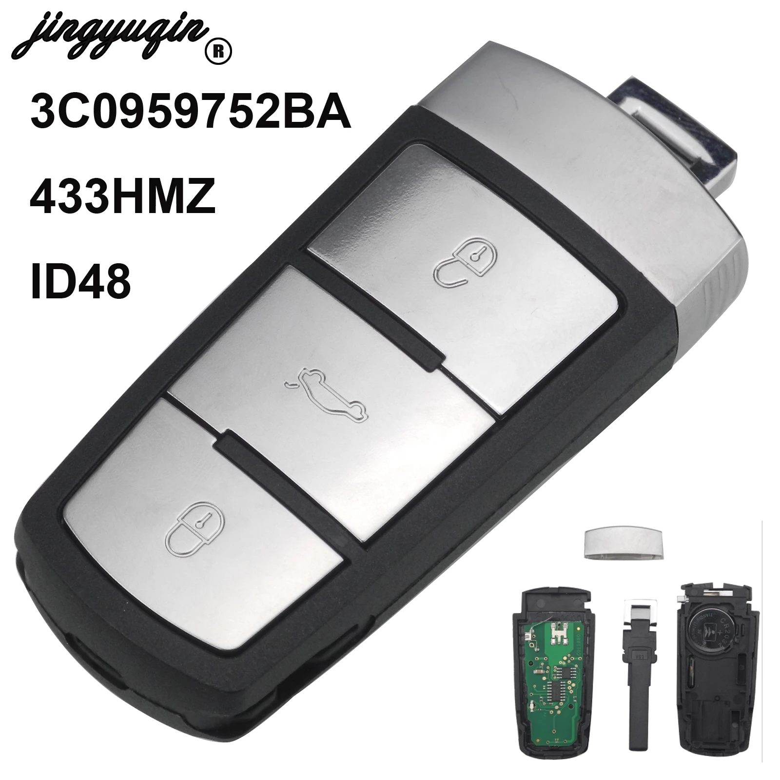 3 Buttons Entry Remote Fob Cover Car Key Shell Case for VW Passat CC key Control Replace housing 433Mhz 3C0 959 752 BA / AD
3 Buttons Entry Remote Fob Cover Car Key Shell Case for VW Passat CC key Control Replace housing 433Mhz 3C0 959 752 BA / AD