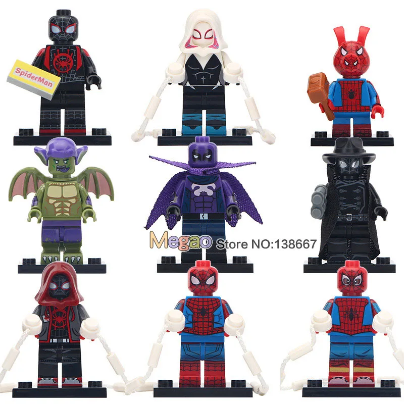 1 Lot of Marvel Action Super Heroes Spider-Man Noir Gwen Ham Spiderman Prowler Building Blocks Children Toys
1 Lot of Marvel Action Super Heroes Spider-Man Noir Gwen Ham Spiderman Prowler Building Blocks Children Toys