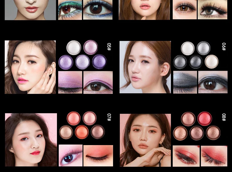 UBUB Professional Eyes Makeup Pigment Eyeshadow 5 Colors Eye Shadow Palette Beauty Brand 5