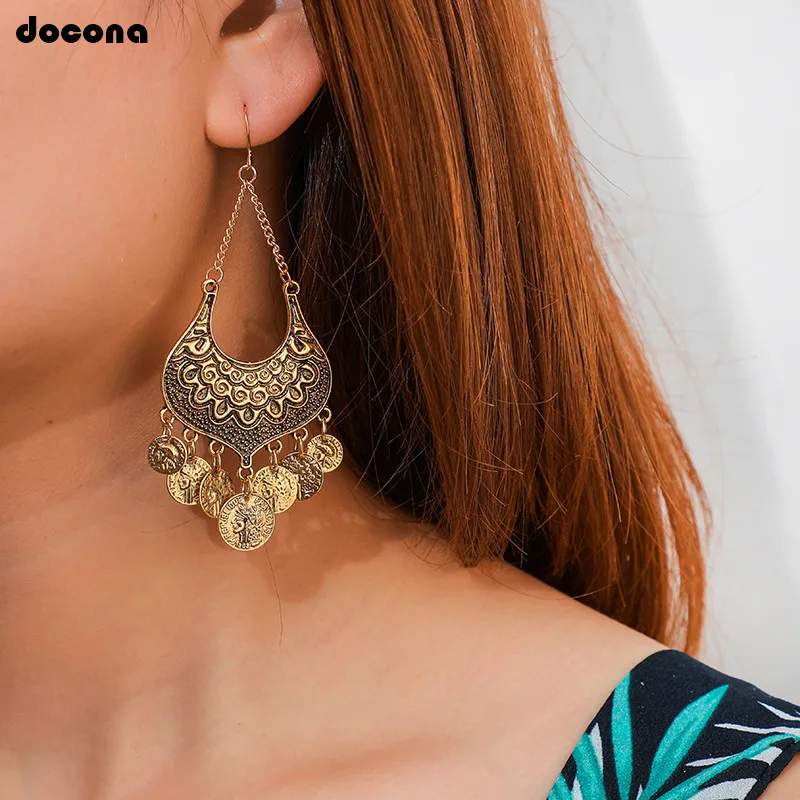 Docona Vintage Boho Round Coins Gold Color Pendant Drop Dangle Women Tribe Tassel Long Craved Flower Jewelry Lover Gift C12207
Docona Vintage Boho Round Coins Gold Color Pendant Drop Dangle Women Tribe Tassel Long Craved Flower Jewelry Lover Gift C12207