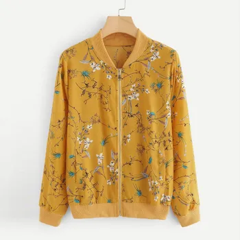 Coats Jackets Women Fashion Floral Print Zipper Bomber Jacket Outwear Stand Collar Long Sleeve Jacket female Coat Outwear 7.17
Coats Jackets Women Fashion Floral Print Zipper Bomber Jacket Outwear Stand Collar Long Sleeve Jacket female Coat Outwear 7.17