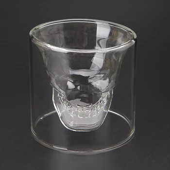 VFGTERTE 1PC Skull Head Vodka Whiskey Mug Cup Bar Creative Shot Drinking Beer Wine Glass Cup