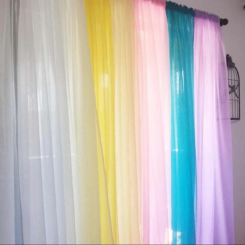 Colorful Tulle Curtains Modern Home Decoration Sheer Voile Curtains for Bedroom Living Room Single Panel Mesh Drapes
Colorful Tulle Curtains Modern Home Decoration Sheer Voile Curtains for Bedroom Living Room Single Panel Mesh Drapes