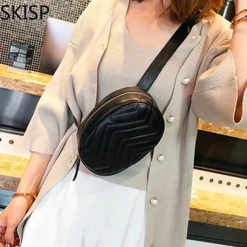 2019 New Bag for Women Waist Pack Bag Ladies Round Belt Bag Luxury Brand Leather Chest Handbag Black Red New Fashion Top Quality
2019 New Bag for Women Waist Pack Bag Ladies Round Belt Bag Luxury Brand Leather Chest Handbag Black Red New Fashion Top Quality