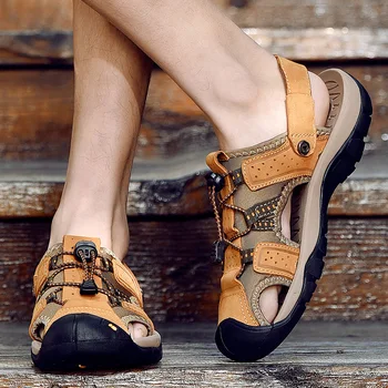 ARUONET Leather Casual Shoes Business Summer Genuine Man High Quality Design Non-Slip Outdoor Beach Sandals Water Sneakers
ARUONET Leather Casual Shoes Business Summer Genuine Man High Quality Design Non-Slip Outdoor Beach Sandals Water Sneakers