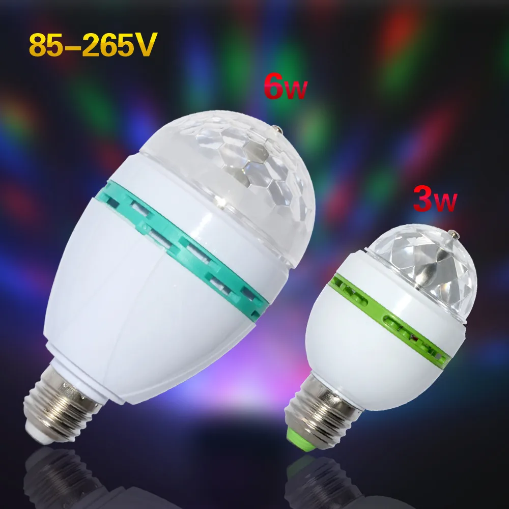 Disco Ball Disco Light DJ Light E27 3W 6W 85-265V Automatic Rotating Stage Lighting Effect RGB Bulb Lamp for Decoration
Disco Ball Disco Light DJ Light E27 3W 6W 85-265V Automatic Rotating Stage Lighting Effect RGB Bulb Lamp for Decoration