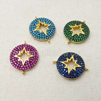 WT-C159 WKT 2017 Hot Sale Boho Style CZ Micro Pave star hollow Connector with double loops can make into nacklace or bracelet 
WT-C159 WKT 2017 Hot Sale Boho Style CZ Micro Pave star hollow Connector with double loops can make into nacklace or bracelet