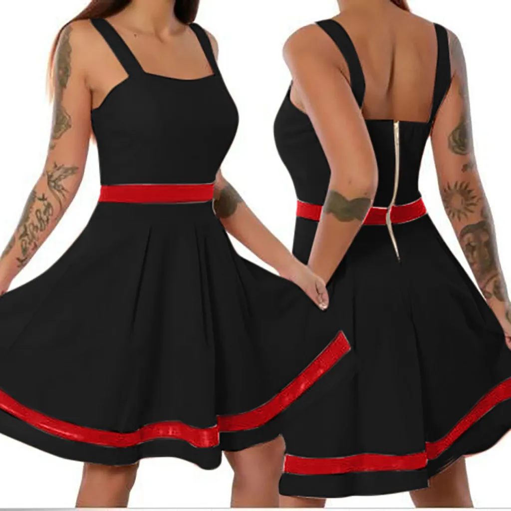Plus Size 5XL Summer Sexy Dress Women Clothes 2019 Gothic Black Sleeveless Zipper Mini Dress Vintage Backless Beach Tank Dress
Plus Size 5XL Summer Sexy Dress Women Clothes 2019 Gothic Black Sleeveless Zipper Mini Dress Vintage Backless Beach Tank Dress