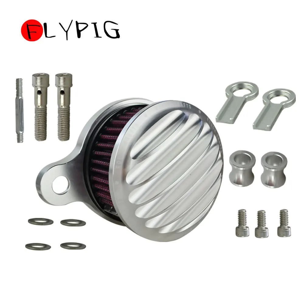 Chrome Ribbed Air Cleaner Kit Intake Filter For Harley Twin Evo Stage High Flow XL883 XL1200
Chrome Ribbed Air Cleaner Kit Intake Filter For Harley Twin Evo Stage High Flow XL883 XL1200