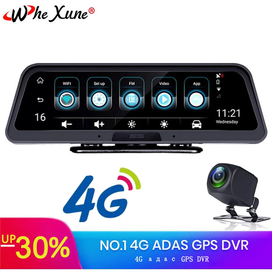 WHEXUNE 10 Inch 4G Android Car Dashboard DVR Camera GPS Navigation ADAS FHD 1080P Dual Lens Car Video Recorder Night vision WiFi
WHEXUNE 10 Inch 4G Android Car Dashboard DVR Camera GPS Navigation ADAS FHD 1080P Dual Lens Car Video Recorder Night vision WiFi