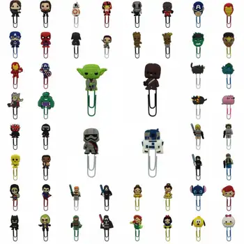100pcs Cartoon Bookmark Anime Figure Super Hero Star Wars Marvel Avengers Metal Paper Clips School Office Stationery 
100pcs Cartoon Bookmark Anime Figure Super Hero Star Wars Marvel Avengers Metal Paper Clips School Office Stationery