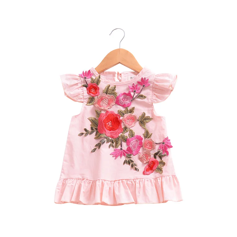 2018 Summer embroidery flower design Girls Dresses High Quality Child's Wear Toddler pink Girls Clothing for 1-4year baby girls
2018 Summer embroidery flower design Girls Dresses High Quality Child's Wear Toddler pink Girls Clothing for 1-4year baby girls