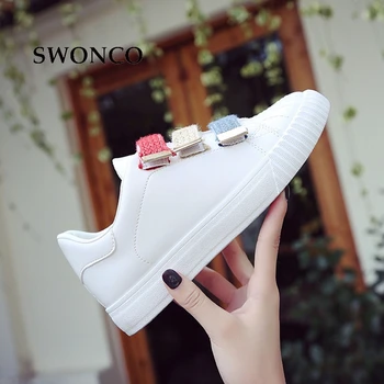 SWONCO Woman Sneakers 2019 Spring Summer White Sneakers For Women Casual Woman Shoes PU Leather Hook & Loop Women White Sneaker
SWONCO Woman Sneakers 2019 Spring Summer White Sneakers For Women Casual Woman Shoes PU Leather Hook & Loop Women White Sneaker