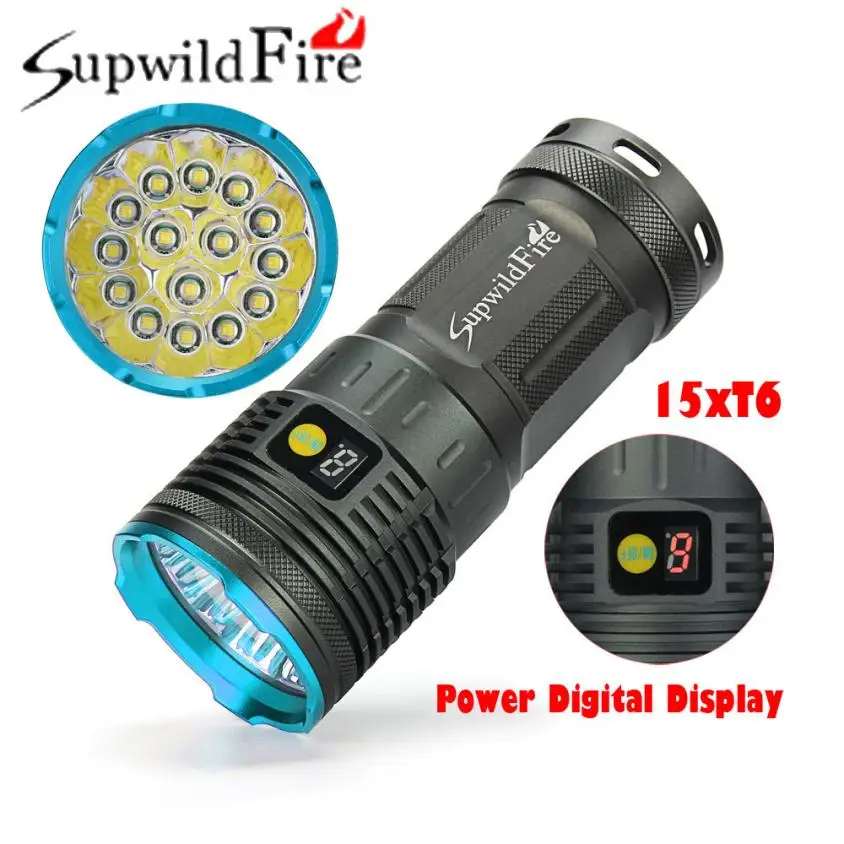 2017 NEW FREE SHIPPING Supwildfire 50000LM 15 x XM-L T6 LED Power Digital Display Hunting Flashligt N3
2017 NEW FREE SHIPPING Supwildfire 50000LM 15 x XM-L T6 LED Power Digital Display Hunting Flashligt N3