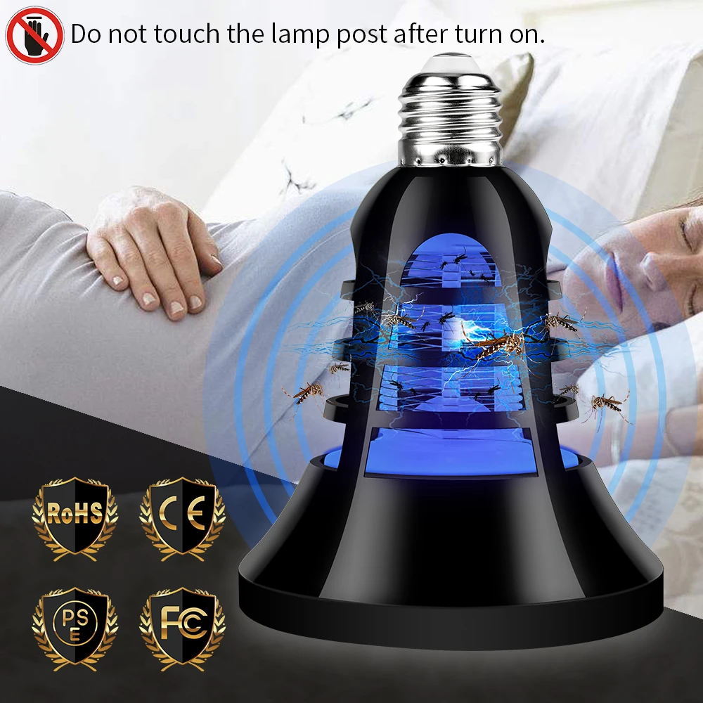Electric Mosquito Killer Lamp 2 in 1 E27 LED Bulb 220V 110V Mosquito Trap Insect Killer Night Light 8W Outdoor 5V USB Bug Zapper
Electric Mosquito Killer Lamp 2 in 1 E27 LED Bulb 220V 110V Mosquito Trap Insect Killer Night Light 8W Outdoor 5V USB Bug Zapper