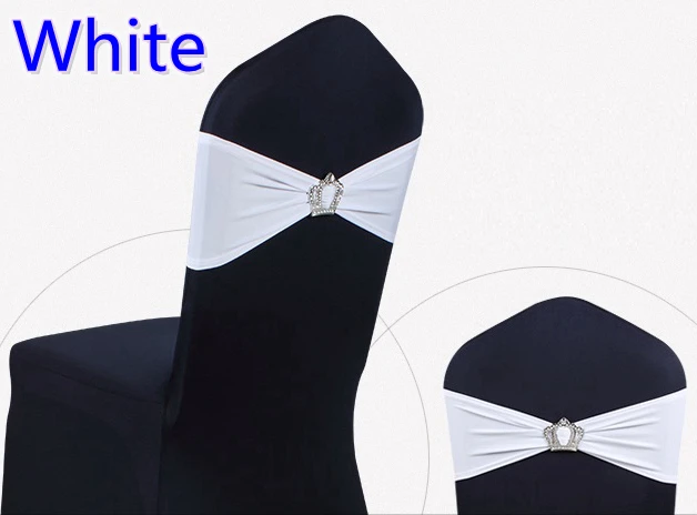 White colour Spandex chair sashes wedding chair sash with Crown buckles lycra stretch wedding chair sash party hotel show
White colour Spandex chair sashes wedding chair sash with Crown buckles lycra stretch wedding chair sash party hotel show