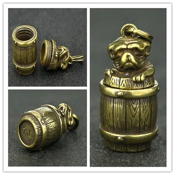 Chinese Collection Mini brass copper Small statue bronze Dog Wooden barrel Animal pendant Key buckle
Chinese Collection Mini brass copper Small statue bronze Dog Wooden barrel Animal pendant Key buckle