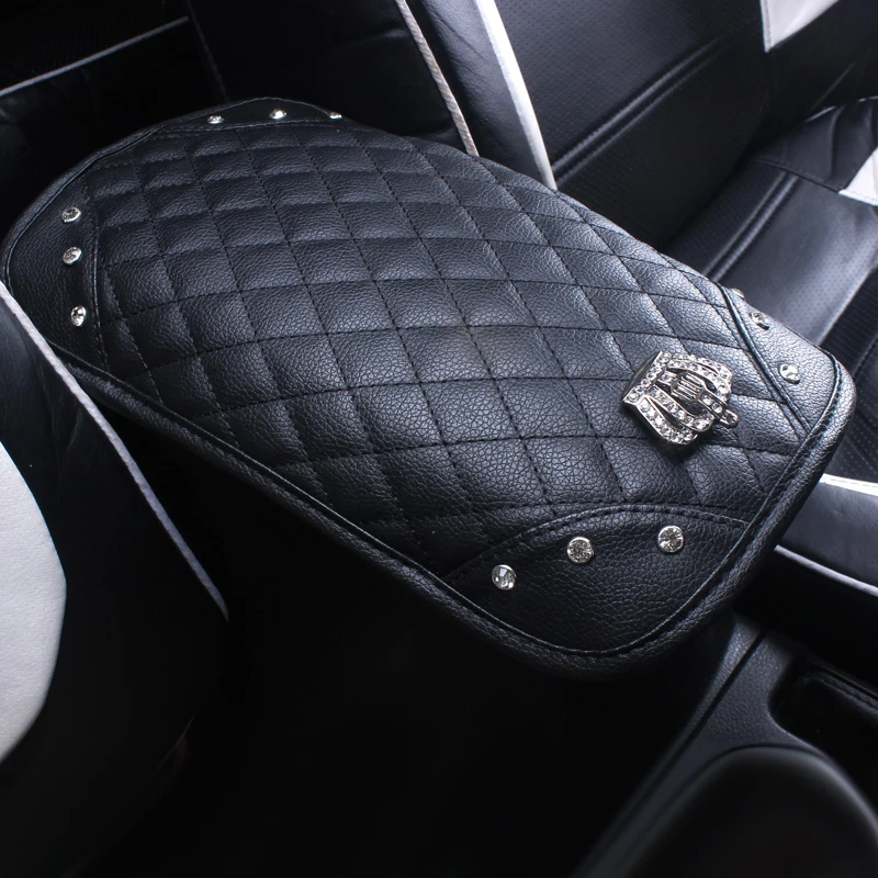 Crystal Rhinestone Armrest Soft Cover Pad PU Leather Crown Center Console Cover Protector Cushion Car Decor For Gils Lady
Crystal Rhinestone Armrest Soft Cover Pad PU Leather Crown Center Console Cover Protector Cushion Car Decor For Gils Lady
