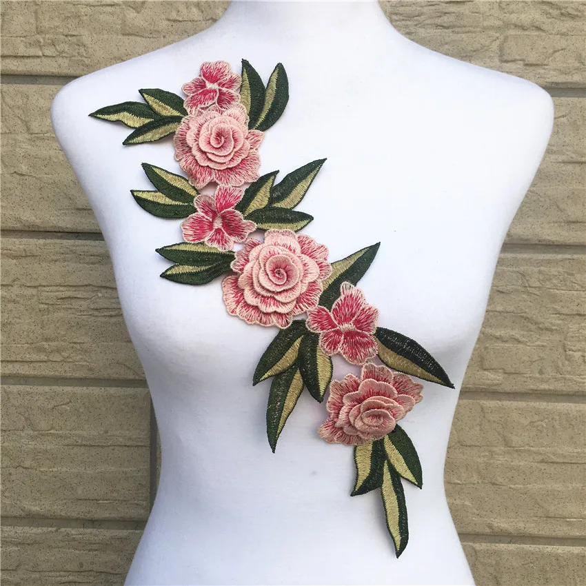 1Pc 42*13cm 3D Pink Flower Embroidered Lace Sewing for Clothes Applique Diy Accessory Suppliers Sticker Lace Neckline collar
1Pc 42*13cm 3D Pink Flower Embroidered Lace Sewing for Clothes Applique Diy Accessory Suppliers Sticker Lace Neckline collar