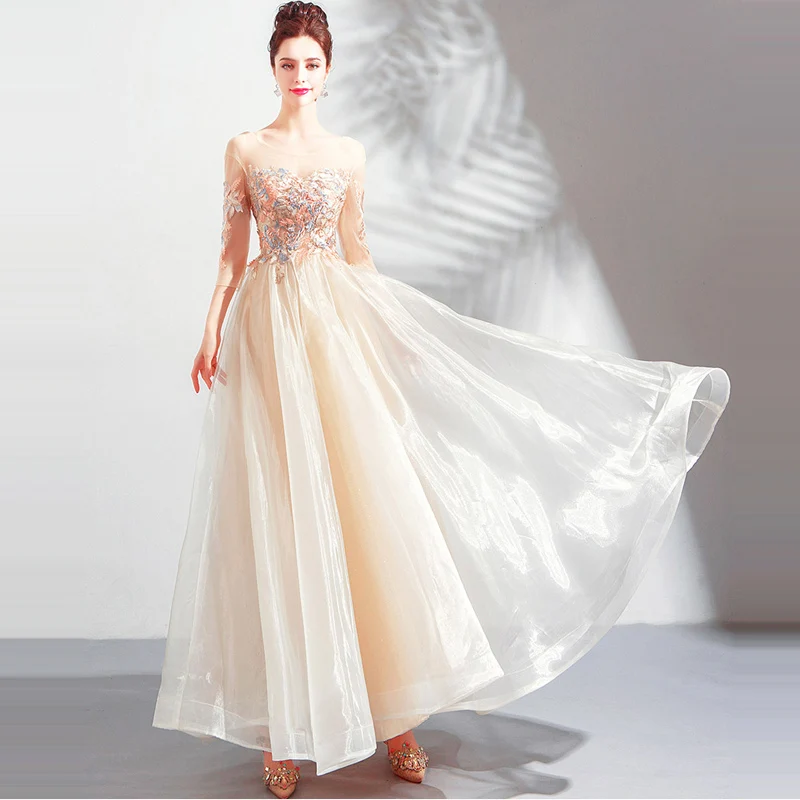 It's YiiYa Prom Gowns O-neck Three Quarter A-Line Ankle-Length Embroidery Party Dress Custom Plus Size Prom Dresses 2019 E236
It's YiiYa Prom Gowns O-neck Three Quarter A-Line Ankle-Length Embroidery Party Dress Custom Plus Size Prom Dresses 2019 E236