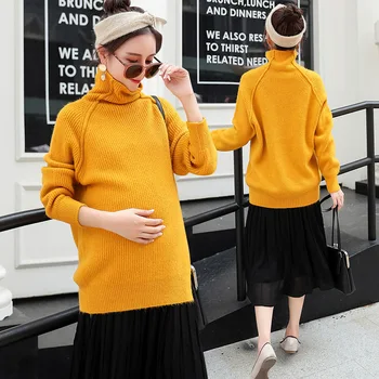 Winter Autumn Turtleneck Soft Warm Knitted Maternity Sweater Maternity Clothes Sweater Women Loose Clothes H290
Winter Autumn Turtleneck Soft Warm Knitted Maternity Sweater Maternity Clothes Sweater Women Loose Clothes H290
