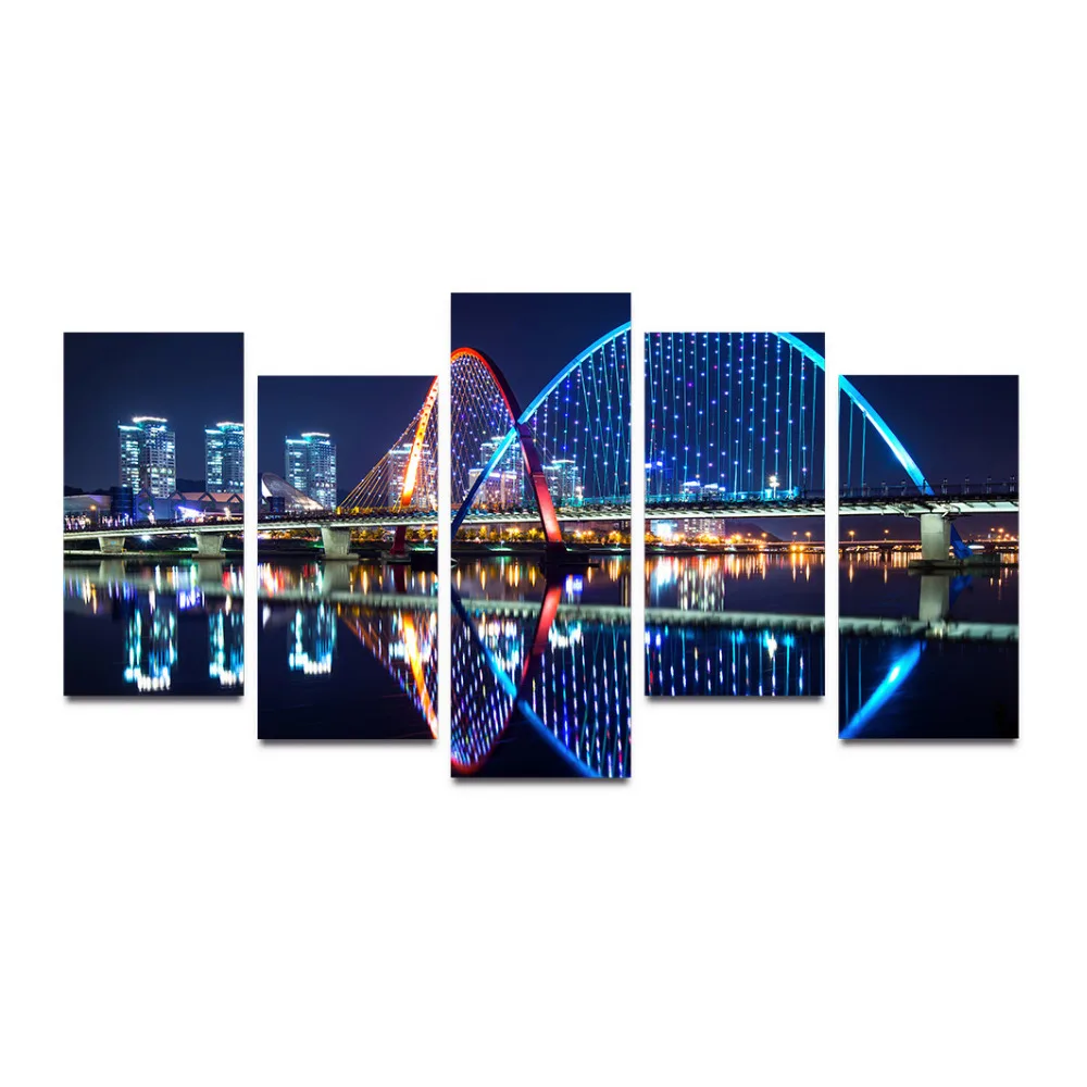 Original Oil Ink Canvas Print LED Light Night City Rainbow Bridge Painting On Canvas Wall Art Picture Home Decor APR035
Original Oil Ink Canvas Print LED Light Night City Rainbow Bridge Painting On Canvas Wall Art Picture Home Decor APR035