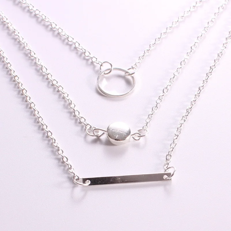 

Ins New Women Jewelry Accessories Aperture Metal Rod Necklace Unique Design Elegant Exquisite Glitter For Party Wedding