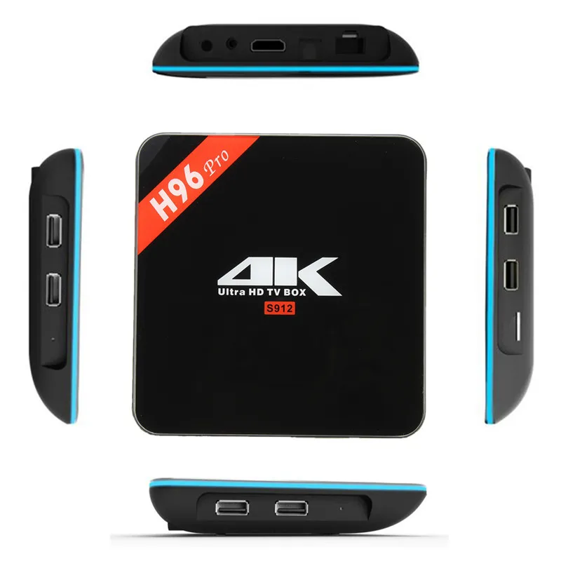 

H96 Pro Android 6.0 TV Box Amlogic S912 Octa Core Max 2G RAM 16G ROM Bluetooth 2.4G/5.8G WIFI 3D/4K Smart TV Media Player