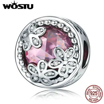 WOSTU High Quality 925 Sterling Silver Elegant Flowers Pink CZ Beads Fit Original WOST Charm Bracelet Jewelry Gift BLC110
WOSTU High Quality 925 Sterling Silver Elegant Flowers Pink CZ Beads Fit Original WOST Charm Bracelet Jewelry Gift BLC110