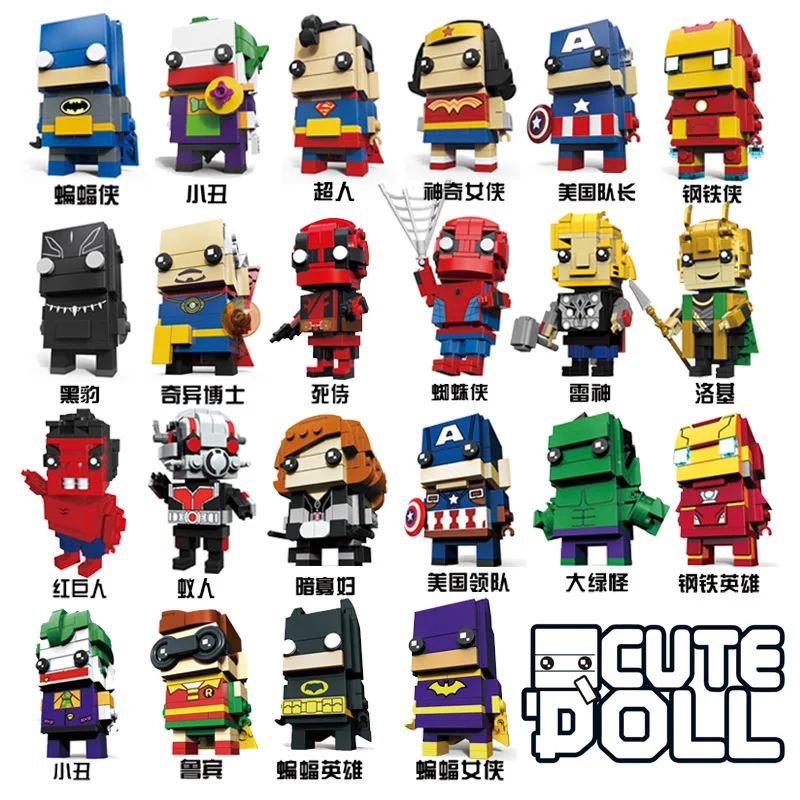 Deco Compatible Legoing Brickheadz Avengers 3 Infinity War Marvel Super Hero Tutors Brick Heads Headz Blocks Sets
Deco Compatible Legoing Brickheadz Avengers 3 Infinity War Marvel Super Hero Tutors Brick Heads Headz Blocks Sets