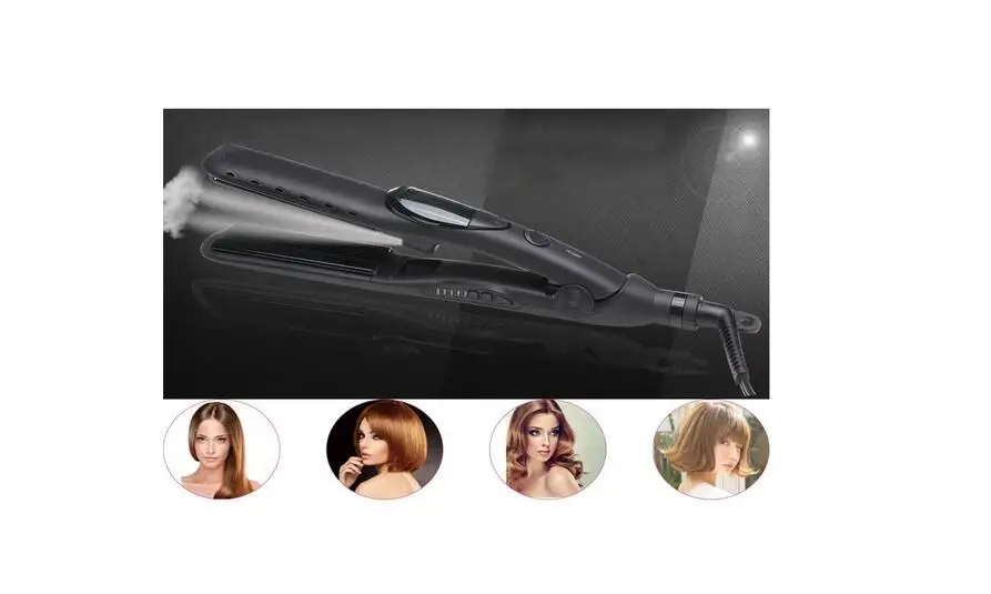 

Professional Steam Hair Straightener 2 in 1 hair curler Fast Vapor Straightening Flat Iron Salon Curling iron Styling Tools