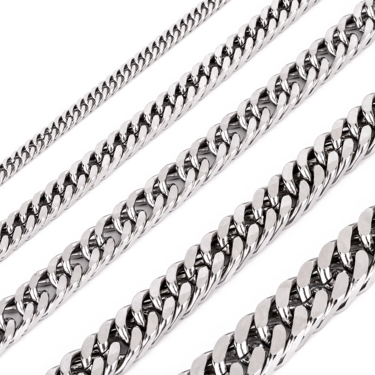 Stainless Steel Bracelet Punk Vintage Hip Hop Chain Jewelry Silve Bracelet For Men Male Bangle Cuff Chain Bracelet Shellhard