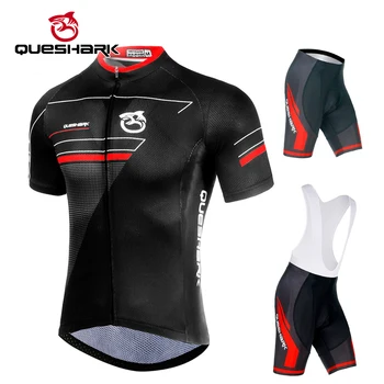 Queshark Cycling Jersey Short Sleeve Cycling C Gel Pad Bib Shorts Bike Racing Team Biker Men Cycling Suit Set
Queshark Cycling Jersey Short Sleeve Cycling C Gel Pad Bib Shorts Bike Racing Team Biker Men Cycling Suit Set
