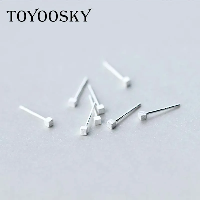 925 Pure Brushed Silver 2mm*2mm Mini Square Stud Earrings for Men Women Hypoallergenic Jewelry Comfortable Wholesale
925 Pure Brushed Silver 2mm*2mm Mini Square Stud Earrings for Men Women Hypoallergenic Jewelry Comfortable Wholesale