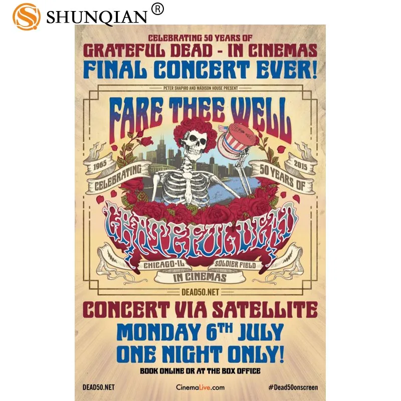 Custom Grateful Dead Cloth print poster Home Decor For Bedroom Wall Poster Size more size Silk Wall Art Posters
Custom Grateful Dead Cloth print poster Home Decor For Bedroom Wall Poster Size more size Silk Wall Art Posters