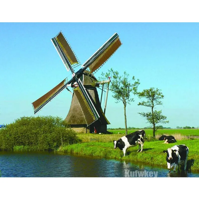Natural Scenery Diamond Embroidery The Dutch Windmill Cow Diamond Painting Cross Stitch Full Rhinestone Mosaic Wall Stickers
Natural Scenery Diamond Embroidery The Dutch Windmill Cow Diamond Painting Cross Stitch Full Rhinestone Mosaic Wall Stickers