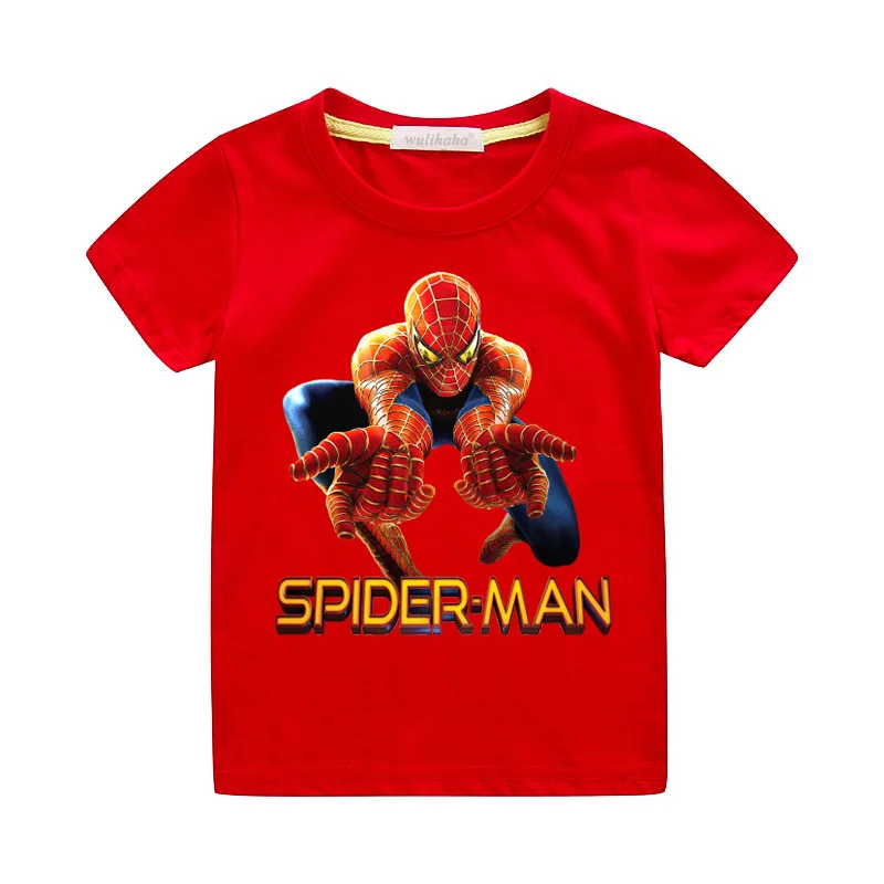 Child Summer Spiderman Cartoon T-shirts Boys Girls Short Sleeve Tee Top Tshirts Kids 100%Cotton T Shirts Costume For Baby ZA104
Child Summer Spiderman Cartoon T-shirts Boys Girls Short Sleeve Tee Top Tshirts Kids 100%Cotton T Shirts Costume For Baby ZA104