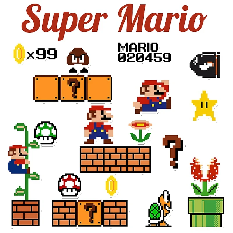 25 Pcs Pvc Waterproof Super Mario Cartoon Sticker For Luggage Skateboard Laptop Moto Bicycle Wall Guitar Car Toy DIY Stickers
25 Pcs Pvc Waterproof Super Mario Cartoon Sticker For Luggage Skateboard Laptop Moto Bicycle Wall Guitar Car Toy DIY Stickers