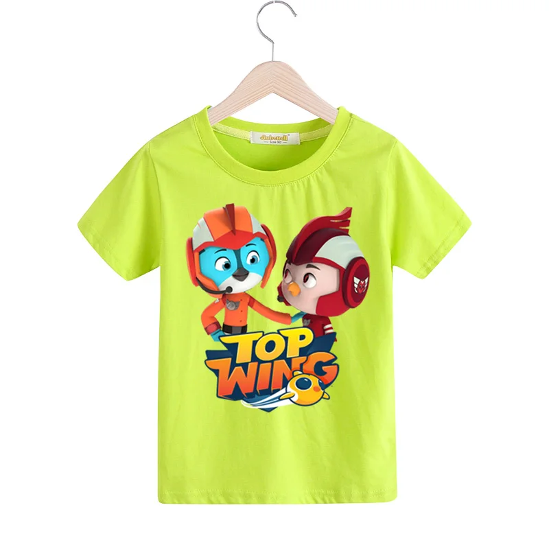 Baby Top Wing Cartoon Print T-shirts Costume Kids Summer Short Sleeve T Shirt Clothes Children Tee Top Clothing Boy Girls TX156 (7)