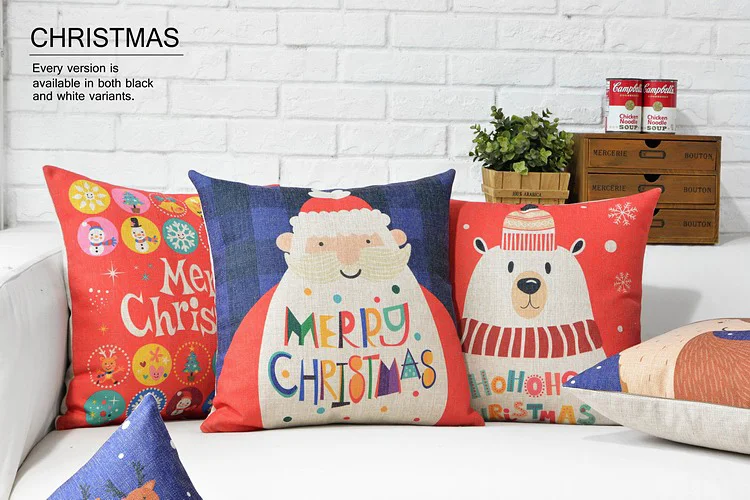 Cute bear New Year gift cartoon Santa cotton pillowcase for leaning on of 43 * 43 No Inner
Cute bear New Year gift cartoon Santa cotton pillowcase for leaning on of 43 * 43 No Inner